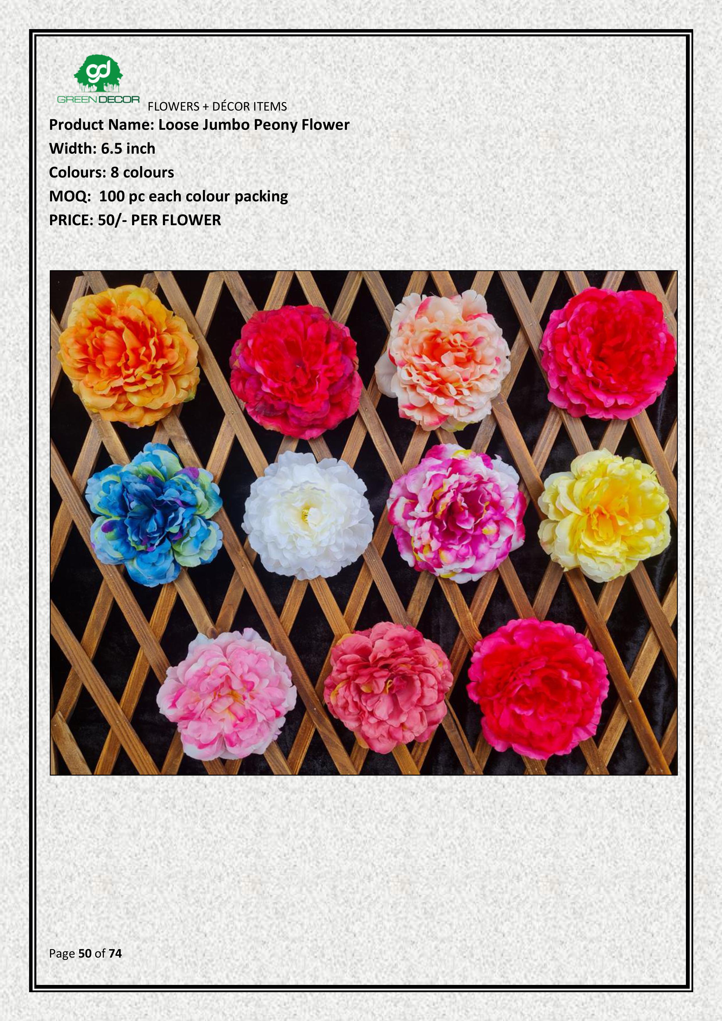 Artificial Loose Jumbo Peony Flower – Luxury Décor Accent