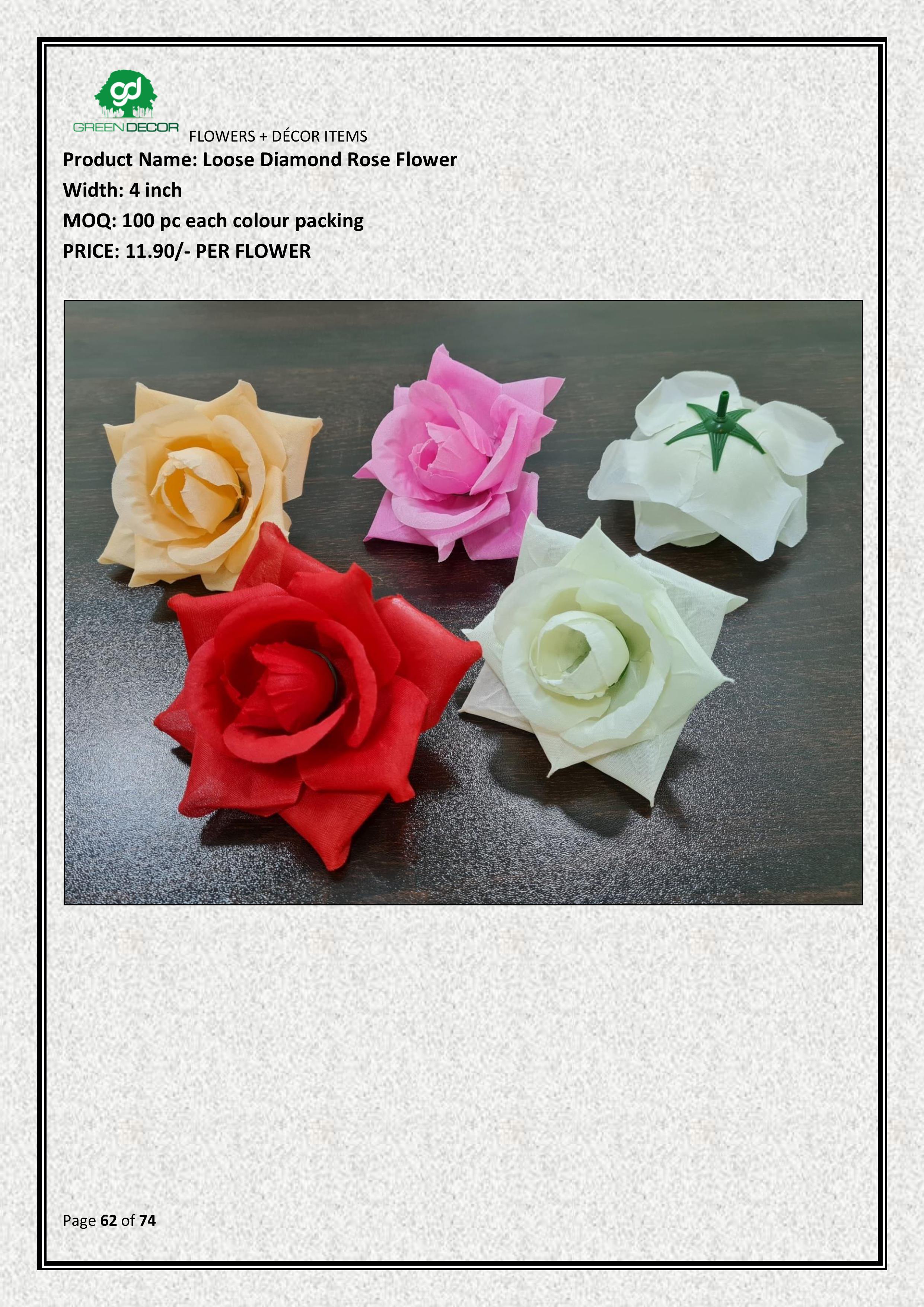 Artificial Diamond Rose Flower – Shiny, Elegant & Long-Lasting