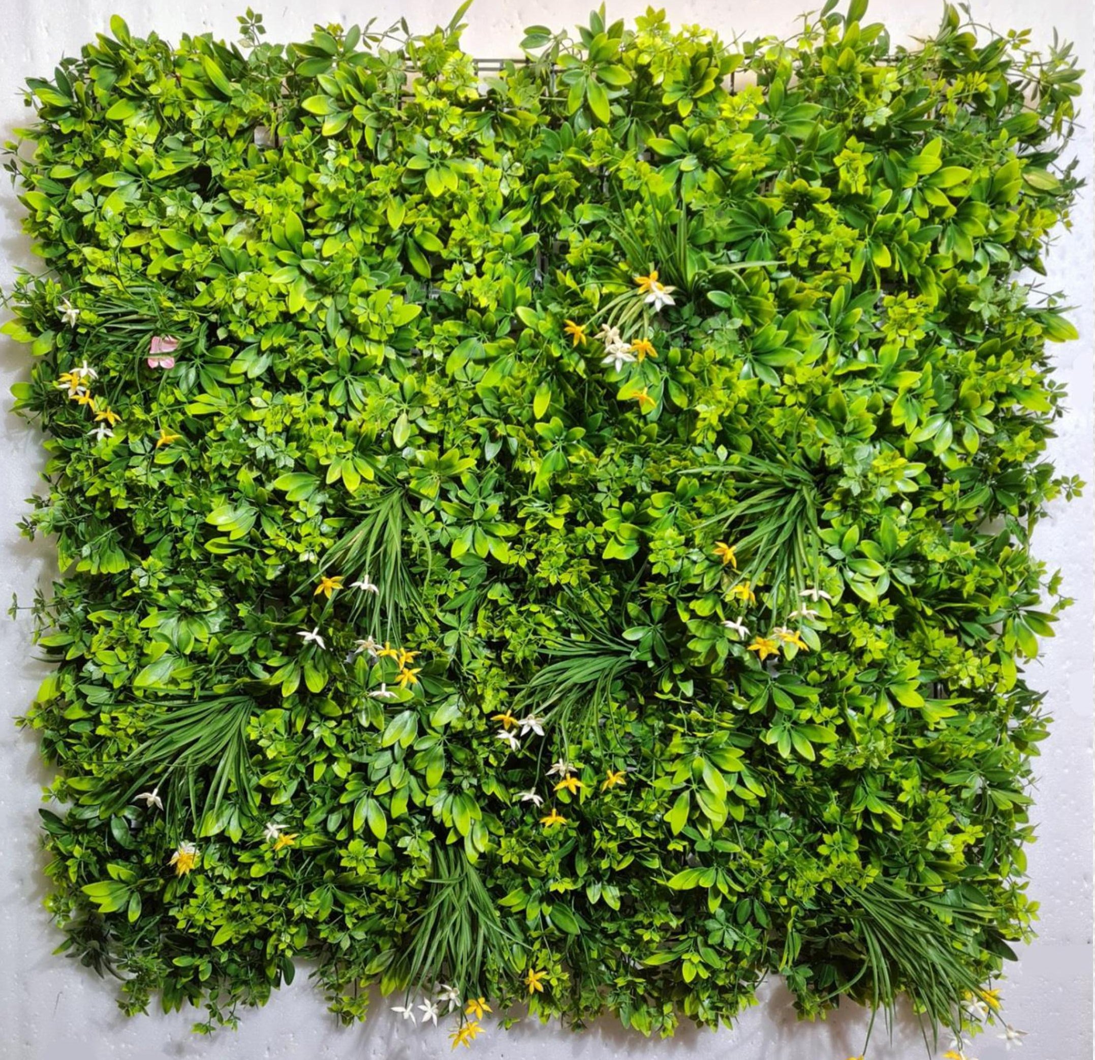 Artificial Verticial UV Protected Green Leaves Mat (100 x 100 cm)
