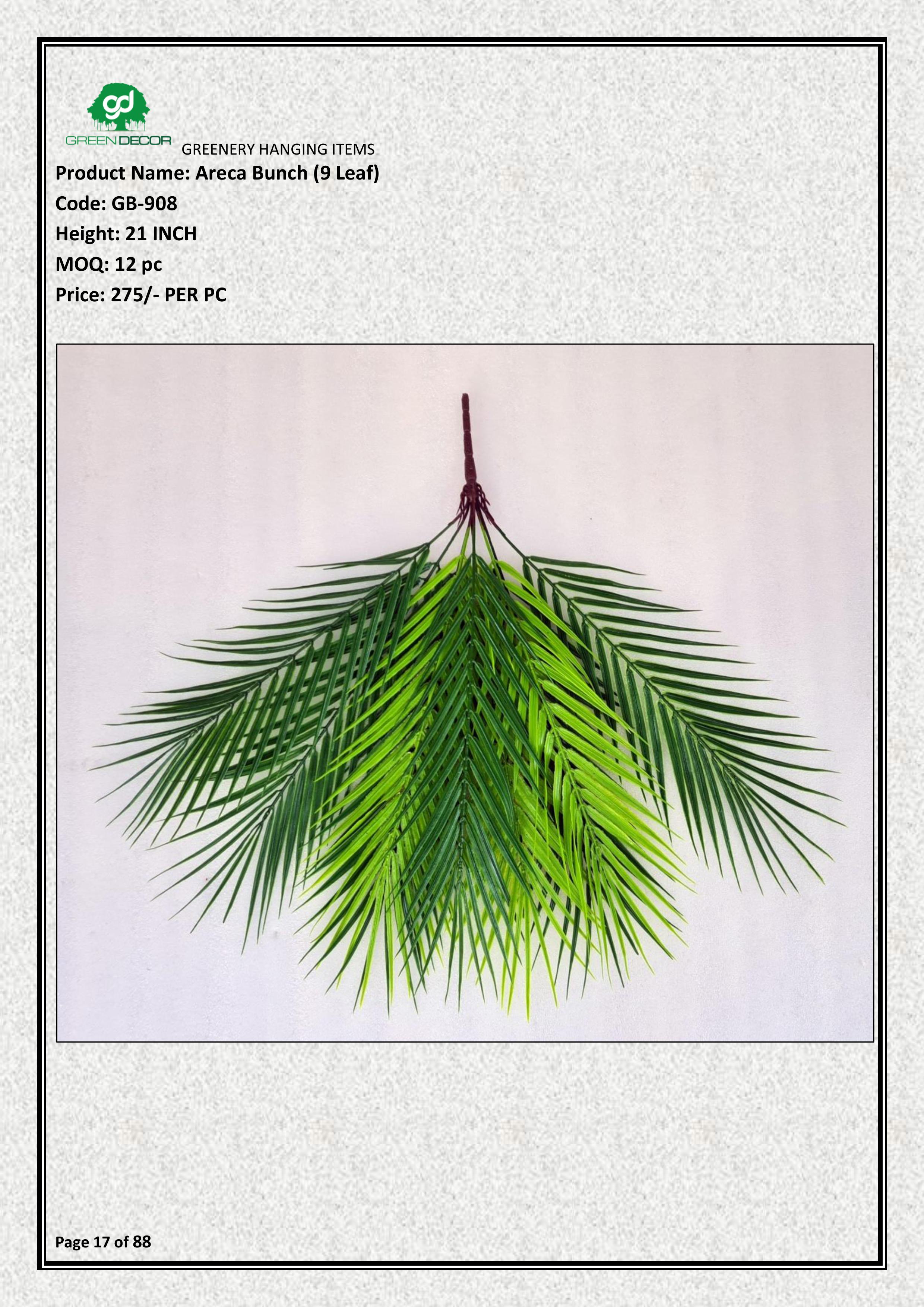 Artificial Areca Bunch (9 Leaf)