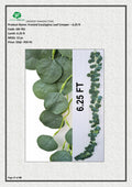 Artificial Frosted Eucalyptus Leaf Creeper – 6.25 ft