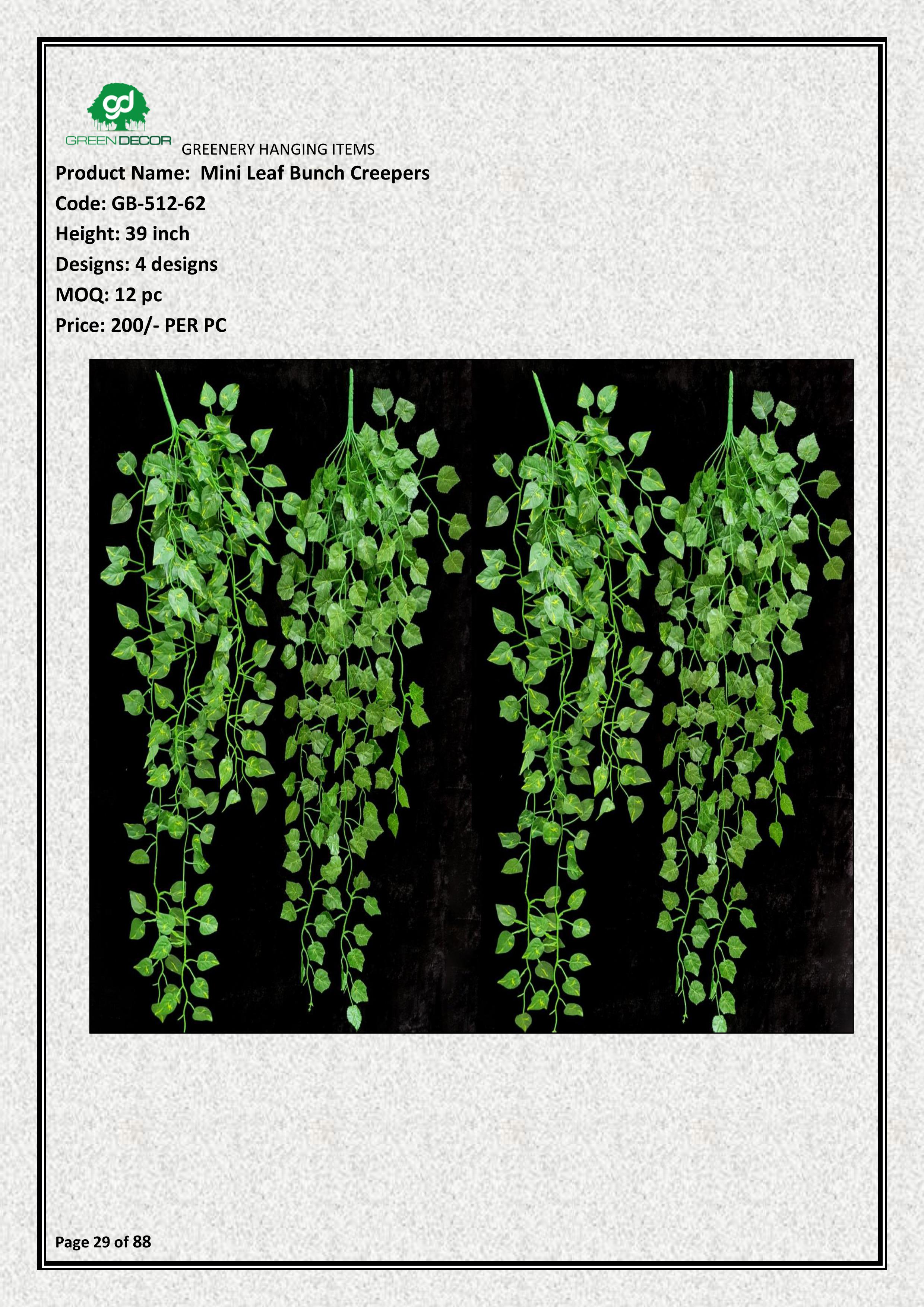 Artificial Mini Leaf Bunch Creepers
