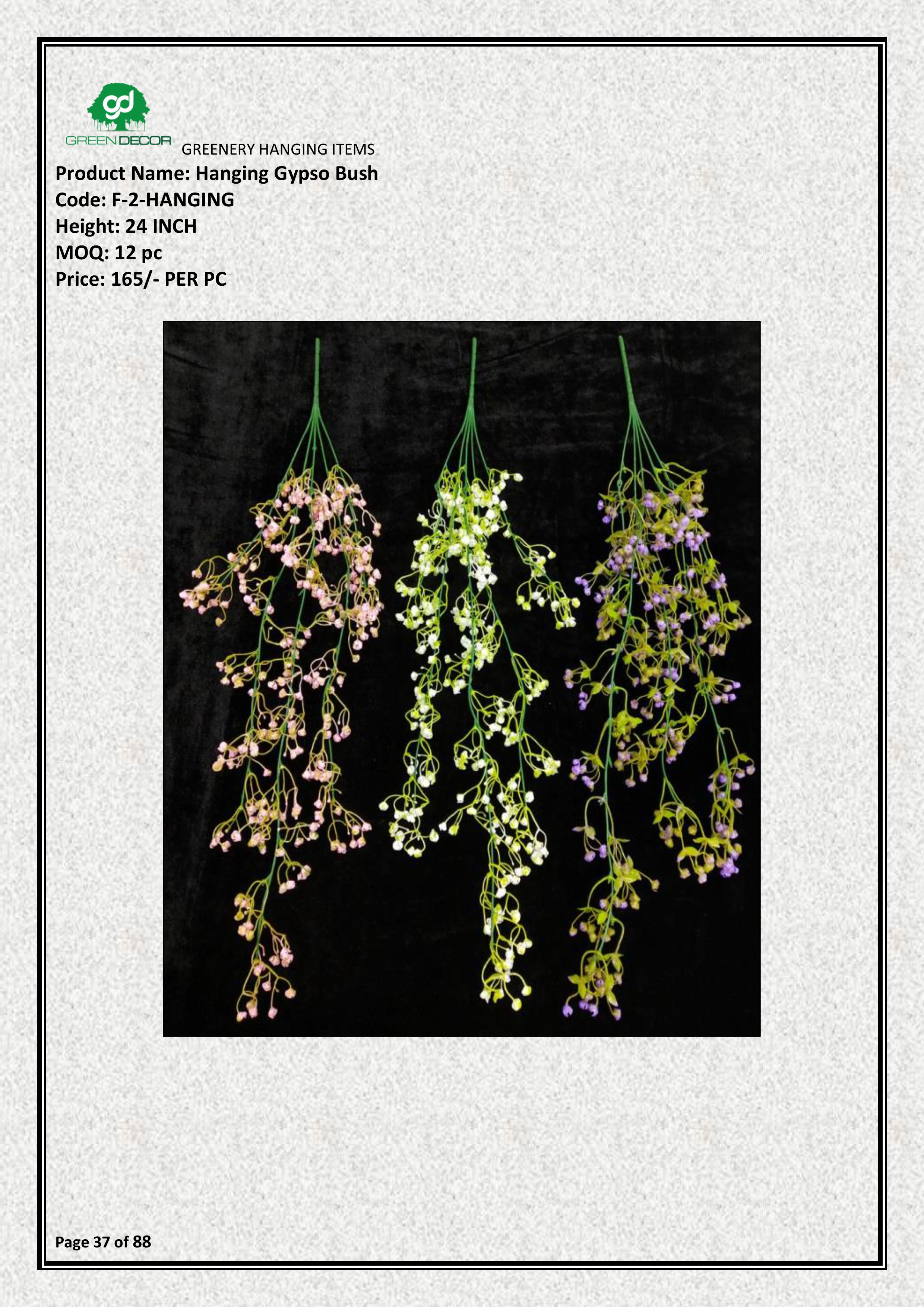 Artificial Gypso Hanging Bush | Elegant Decor Wedding & Home