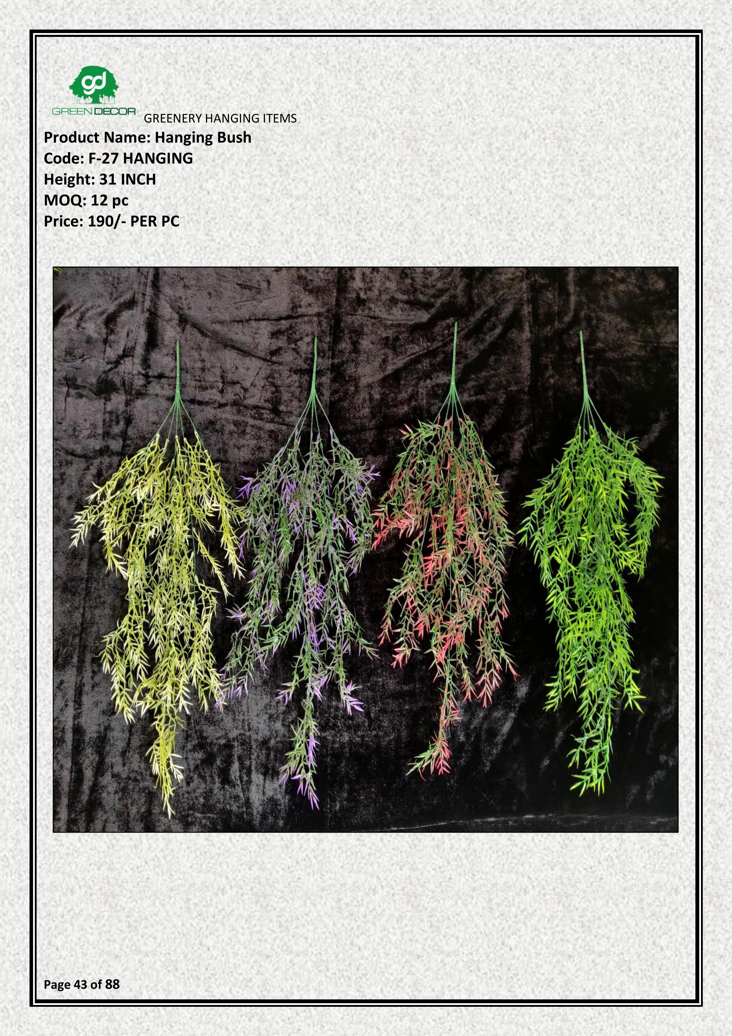 Hanging Artificial Sitabel | Stylish Indoor Outdoor Greenery