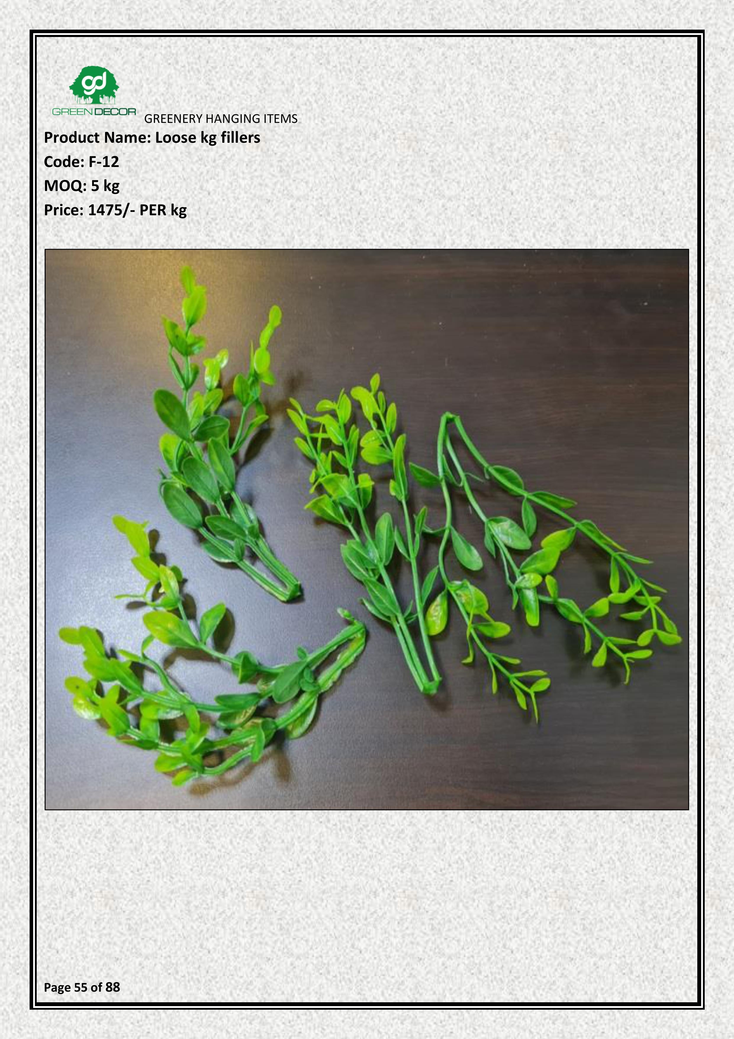 Artificial Loose kg fillers