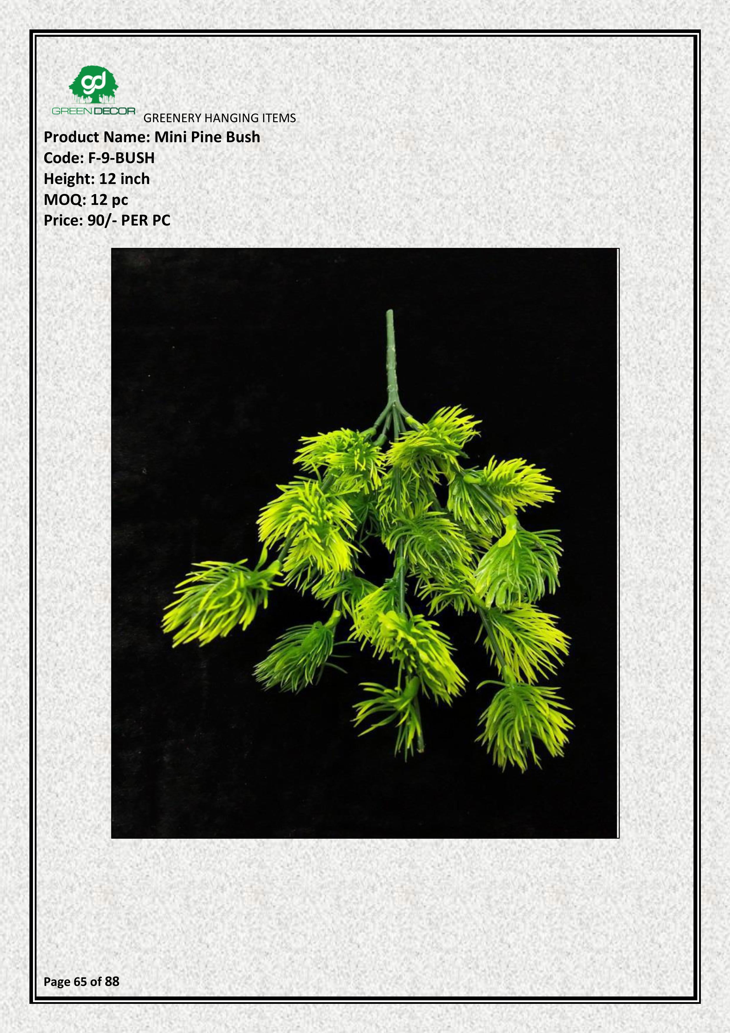 Artificial Pine Bush | Perfect for Home & Office Décor