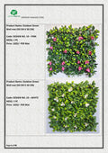 Artificial Vertical Wall Bougainvillea Garden Green mat with White & Pink Colour (50 x 50 cm)
