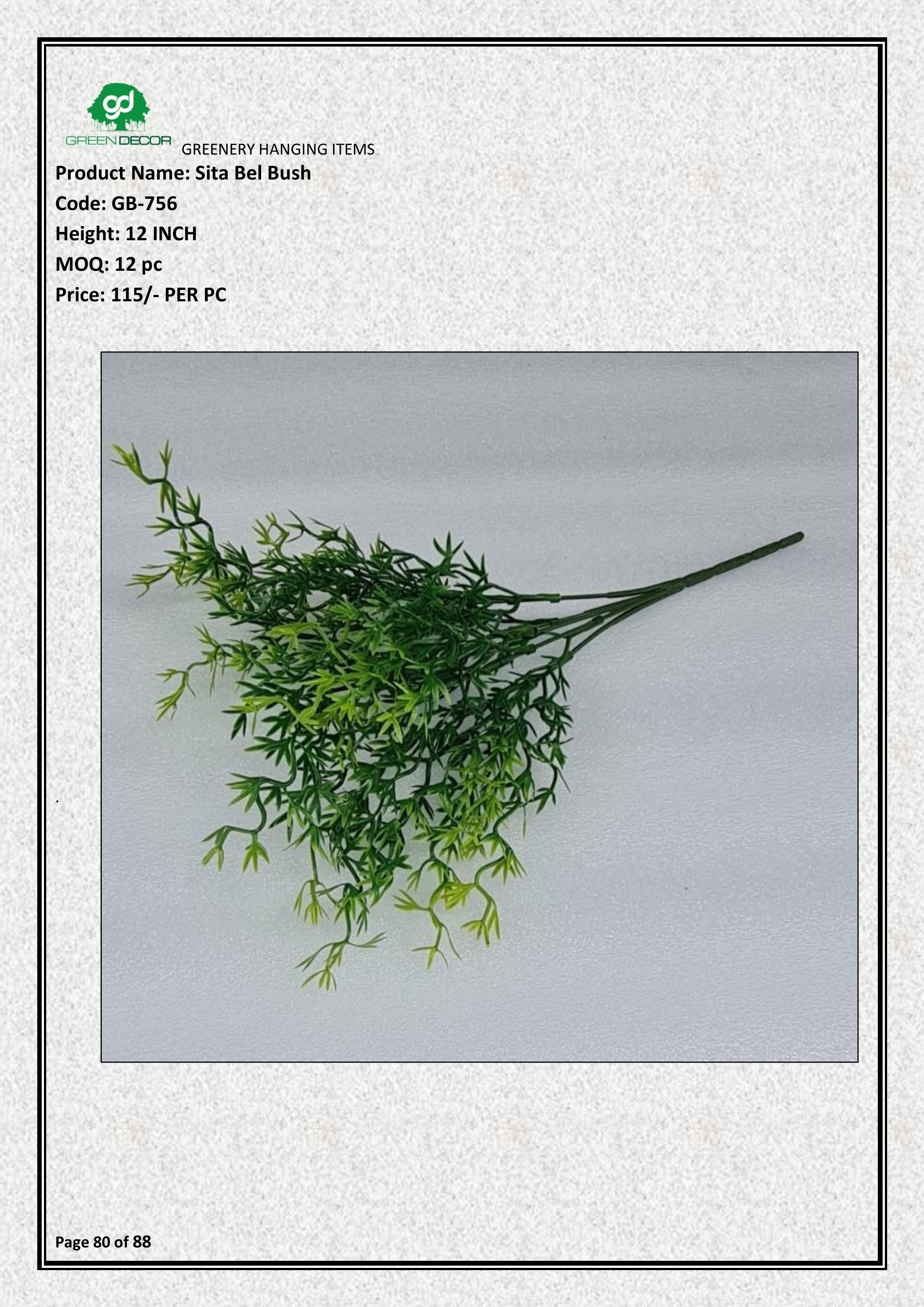 Artificial Sita Bel Bush – Easy Green Décor Solution
