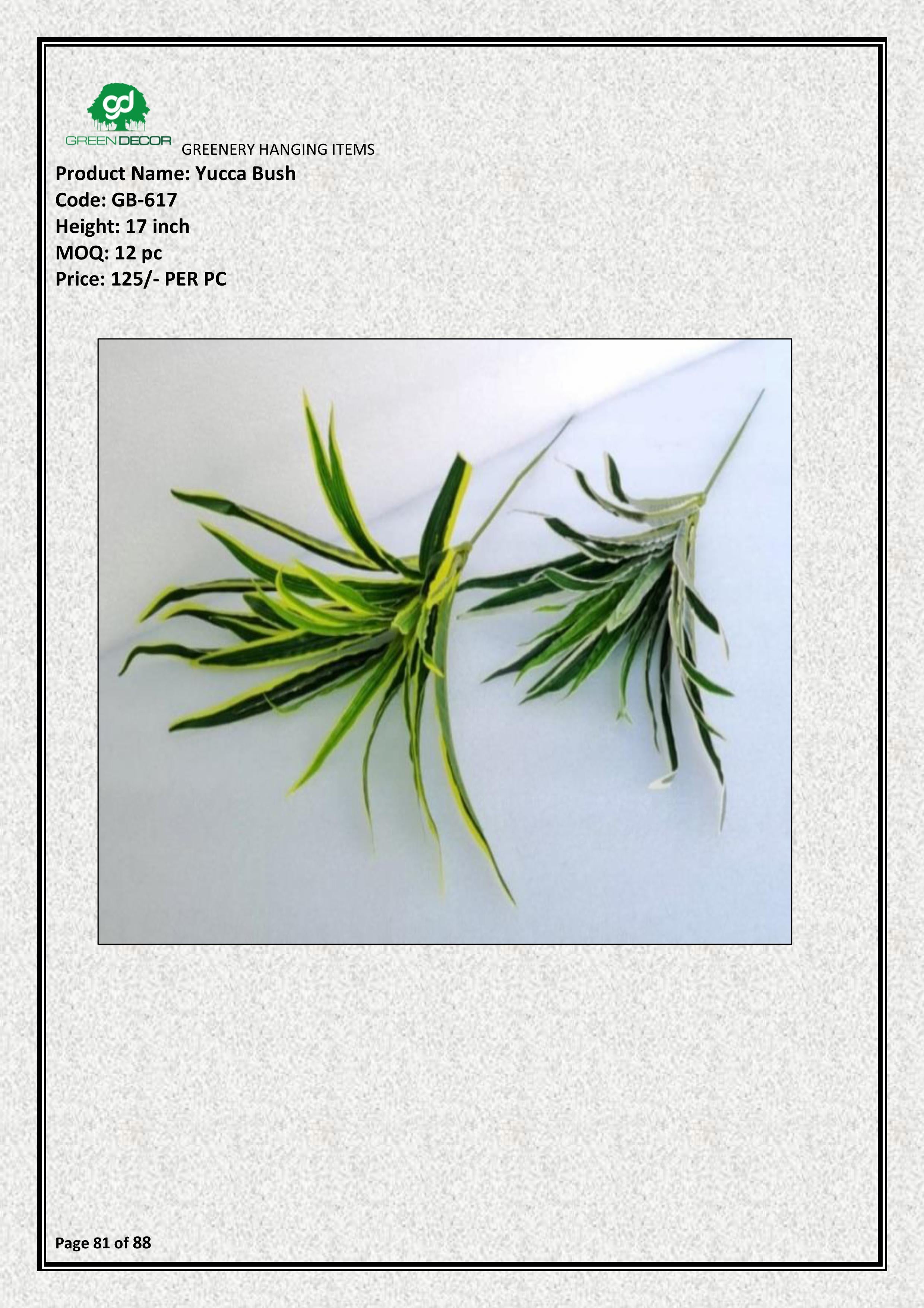 Artificial Faux Yucca Bush – Decorative Indoor Greenery