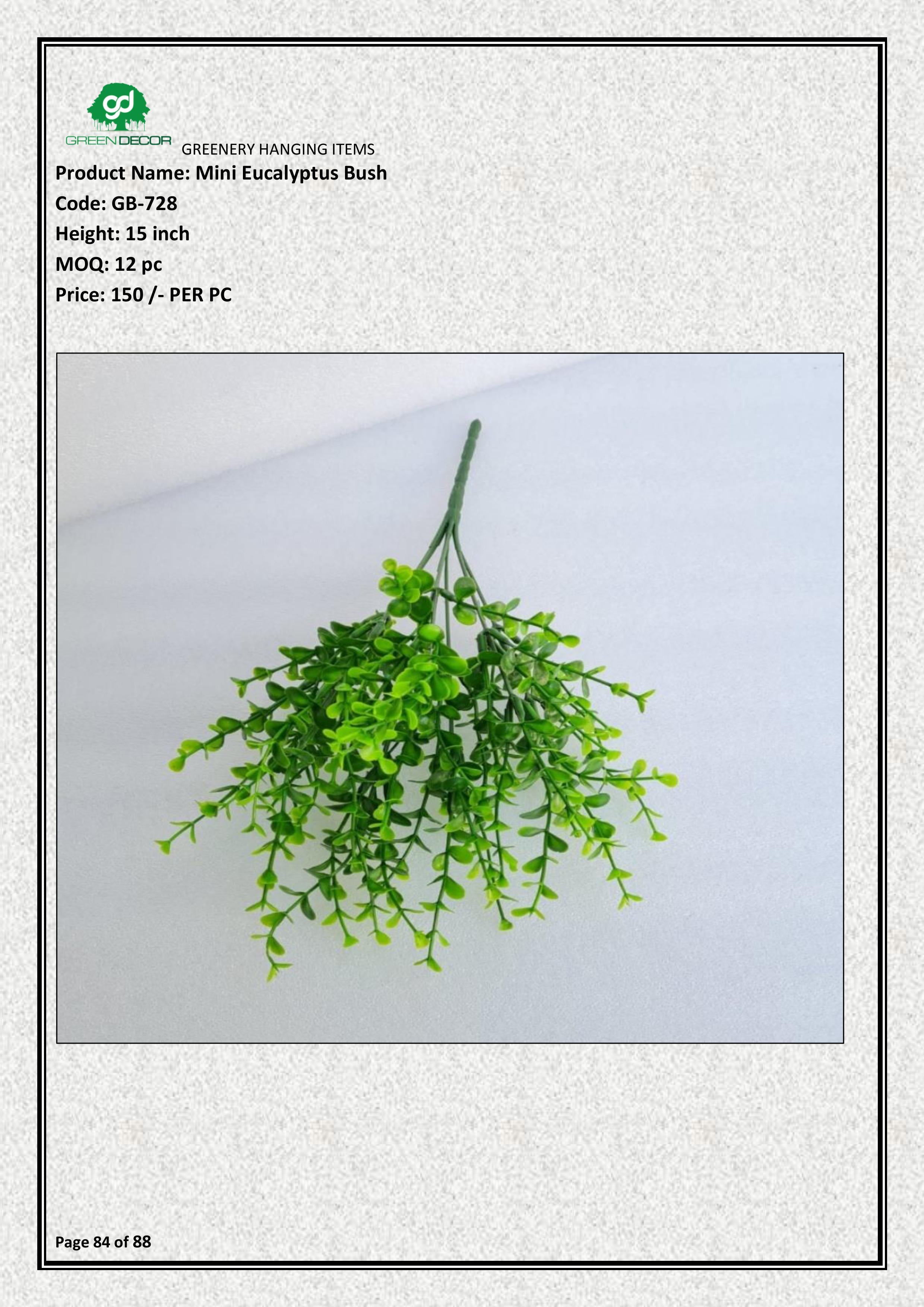 Artificial Mini Eucalyptus Bush – Stylish & Realistic Greenery