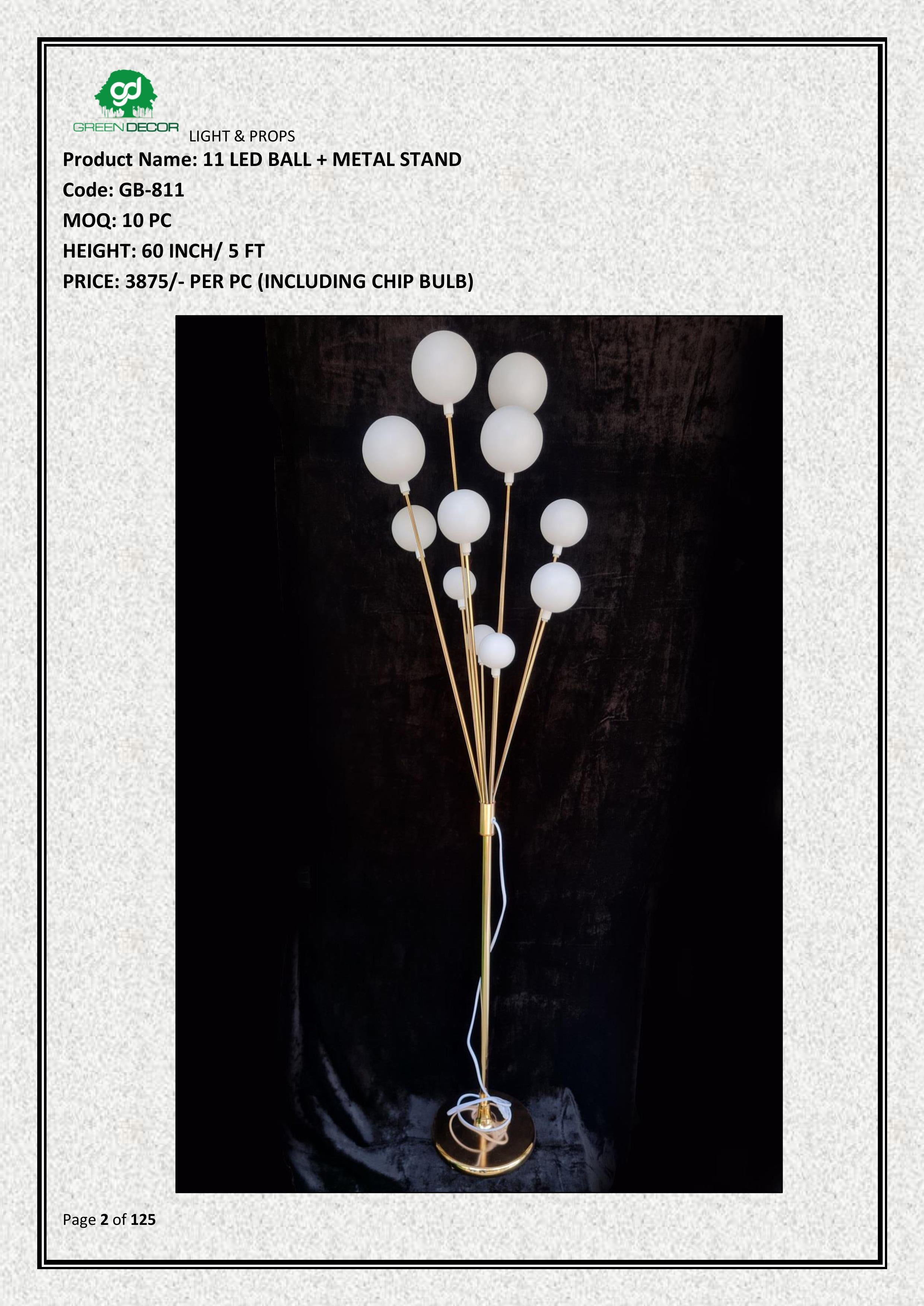 11 LED BALL + METAL STAND