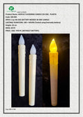 ACRYLIC FLICKERING CANDLE (23 CM) - PLASTIC