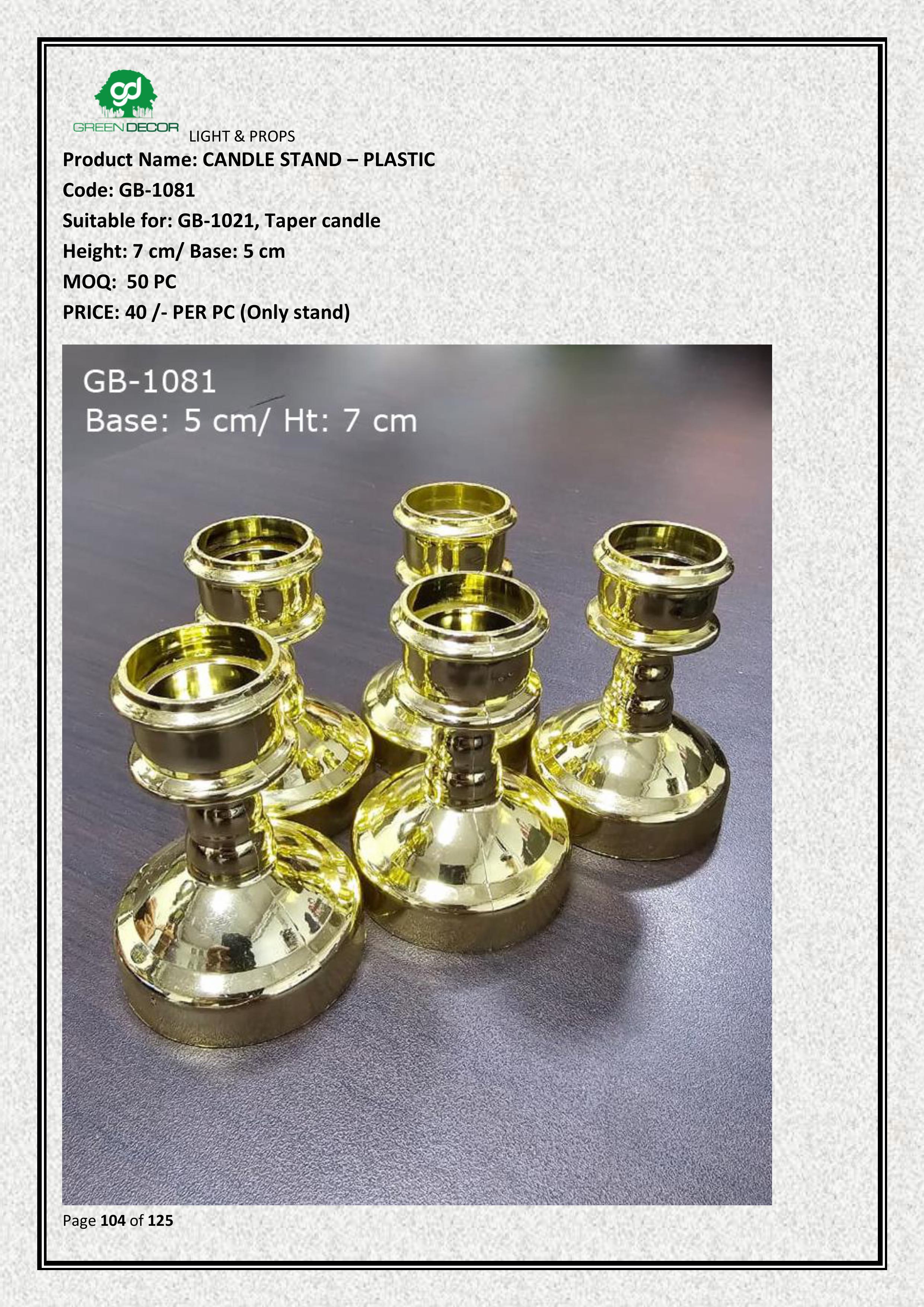 CANDLE STAND – PLASTIC