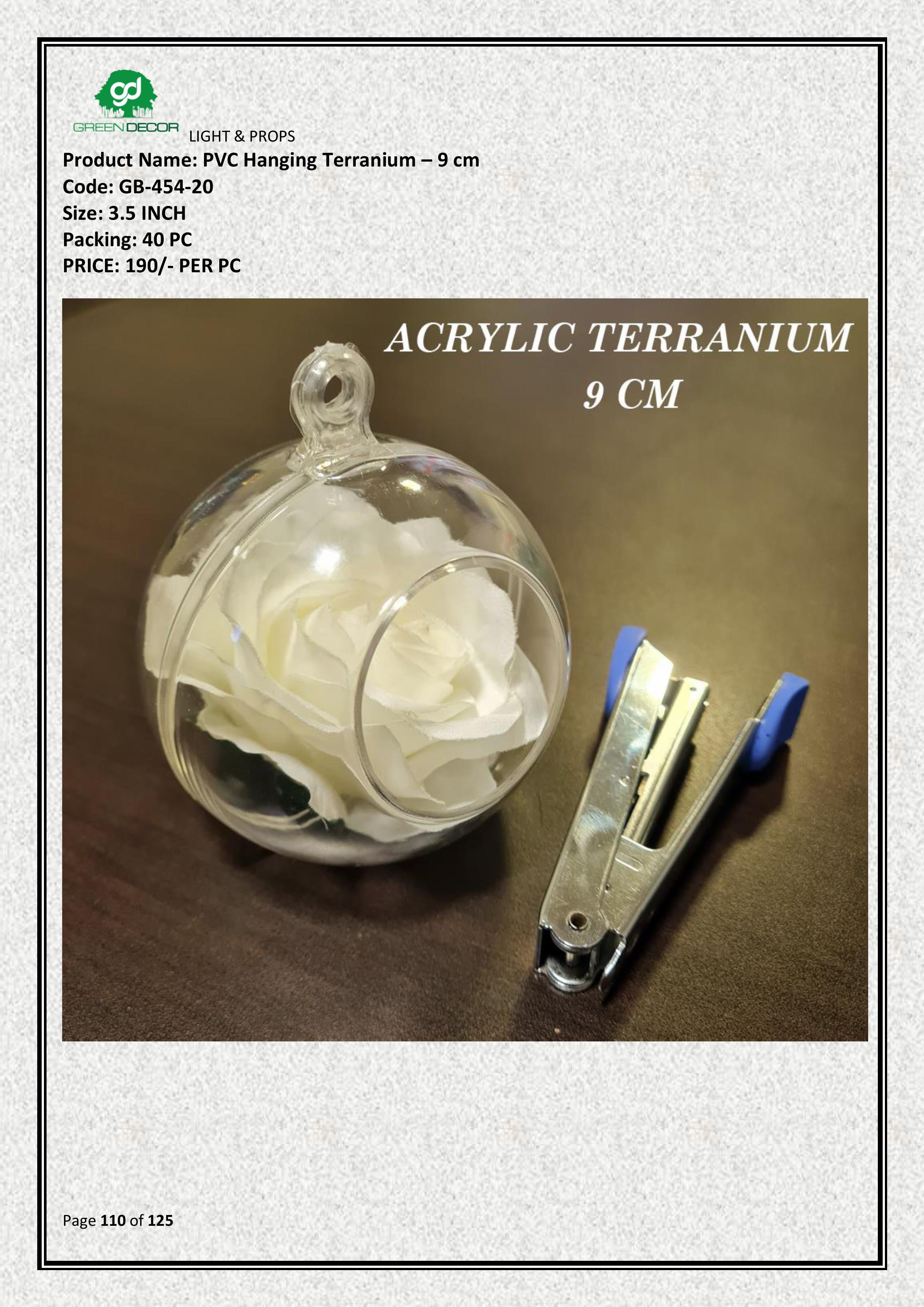 PVC Hanging Terranium – 9 cm