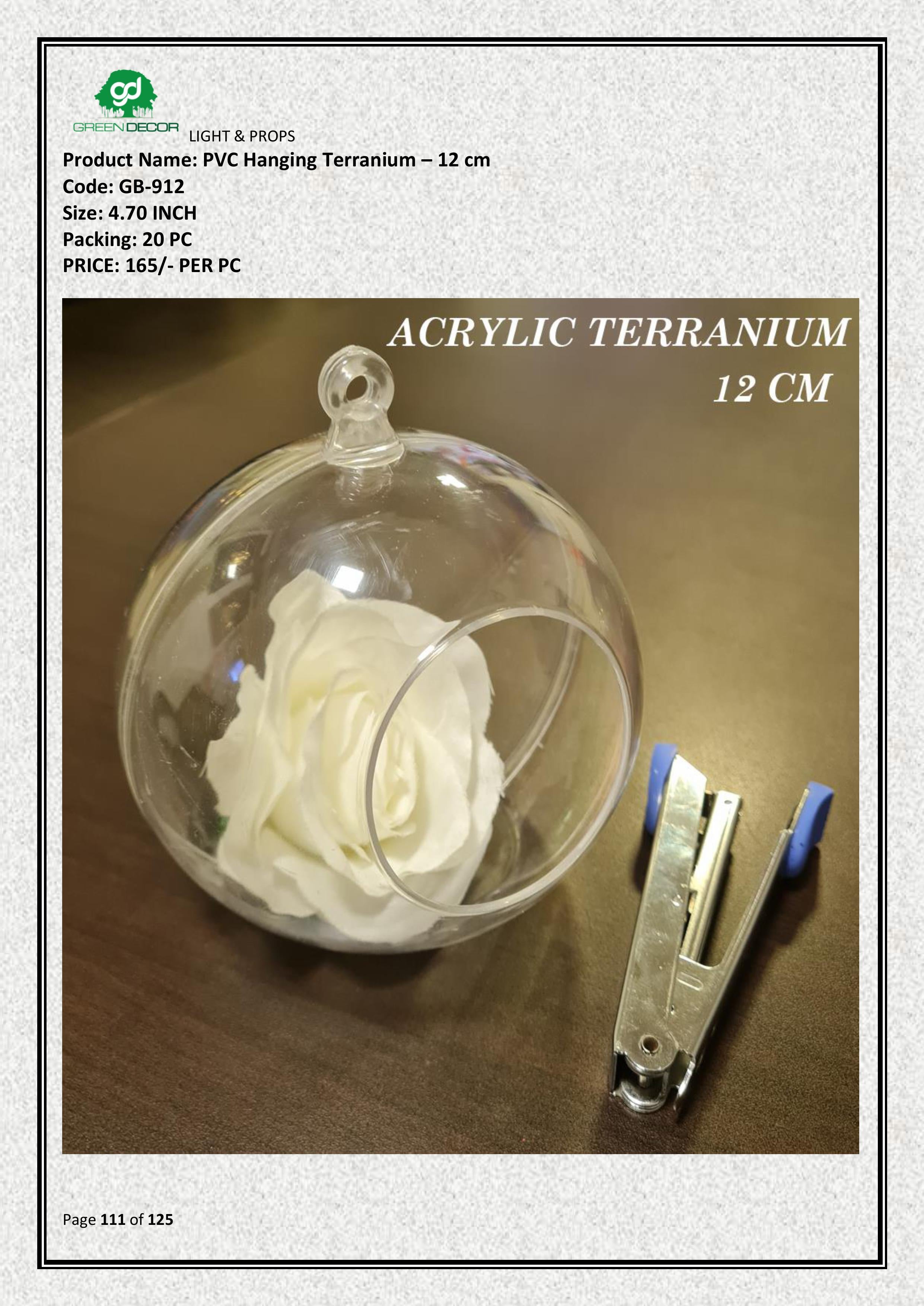 PVC Hanging Terranium – 12 cm