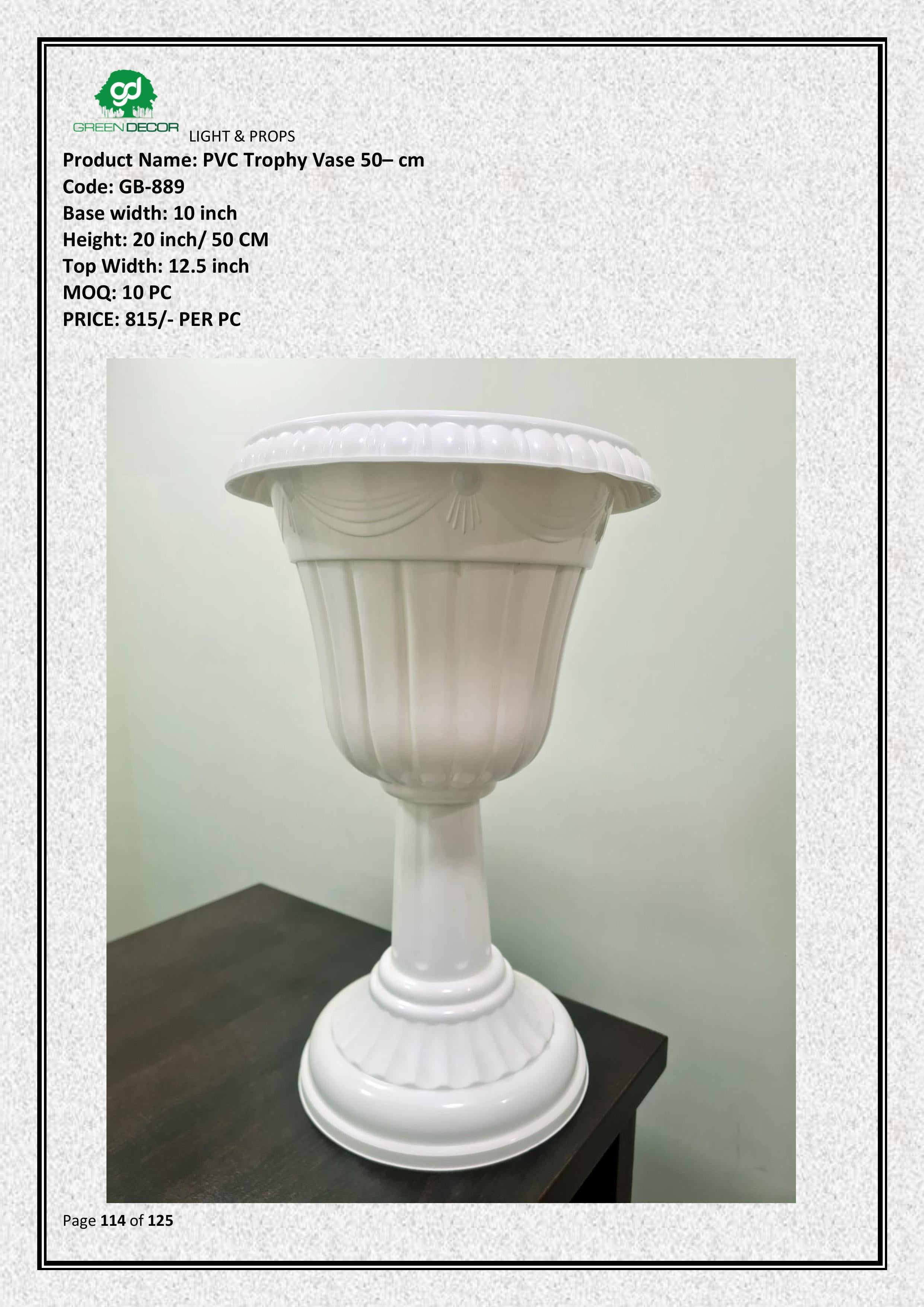 PVC Trophy Vase 50– cm