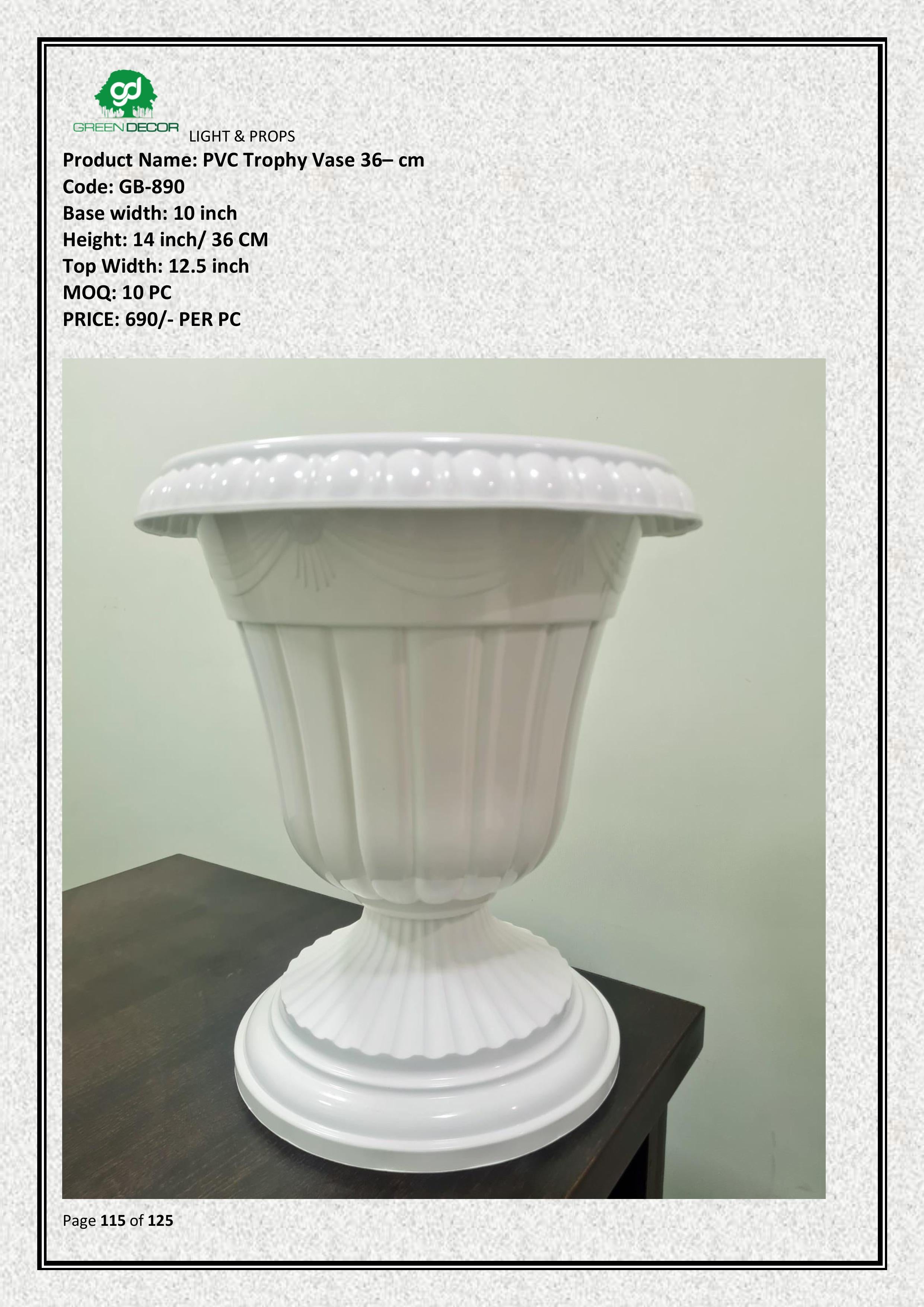 PVC Trophy Vase 36– cm