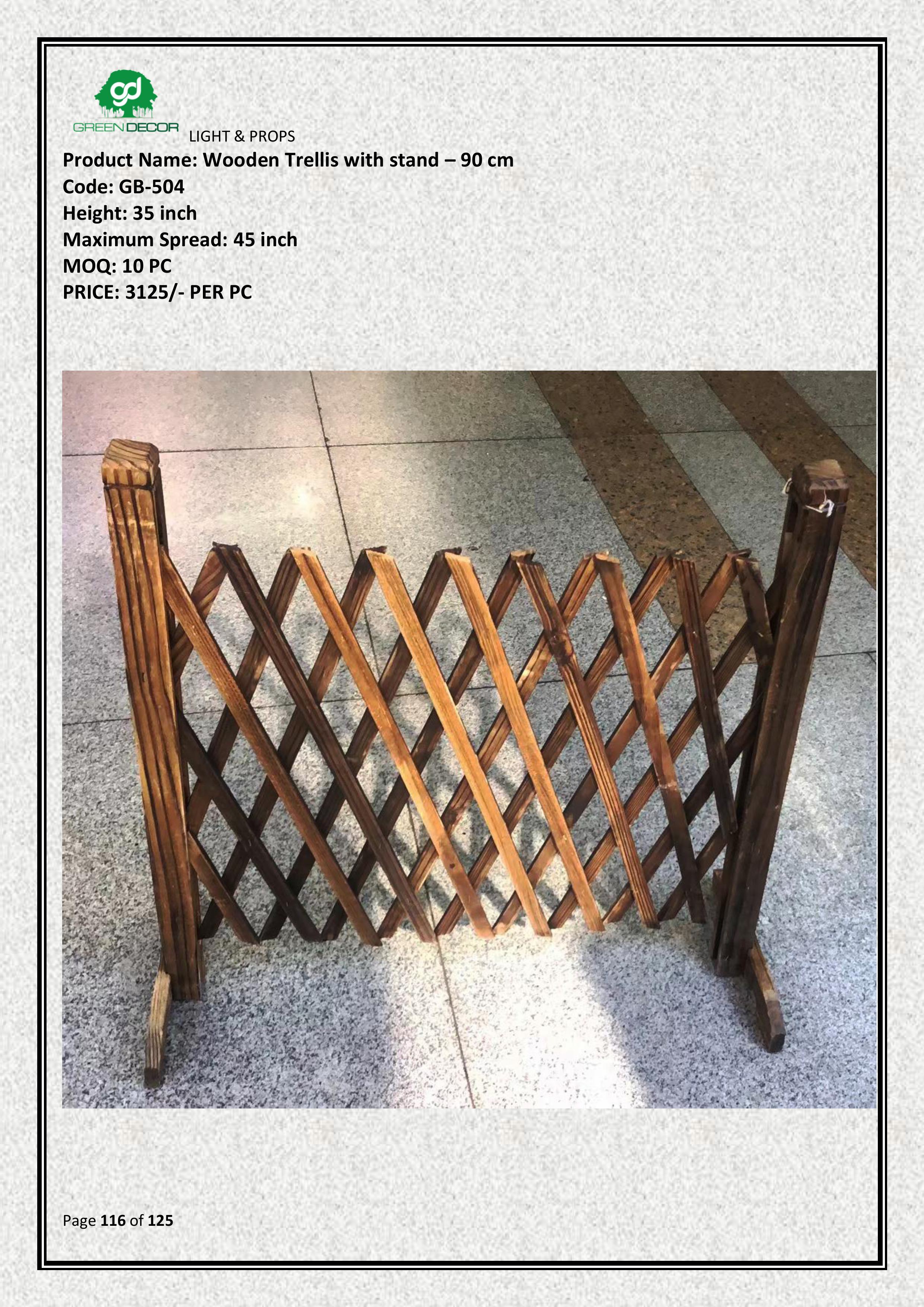 Wooden Trellis with stand – 90 cm