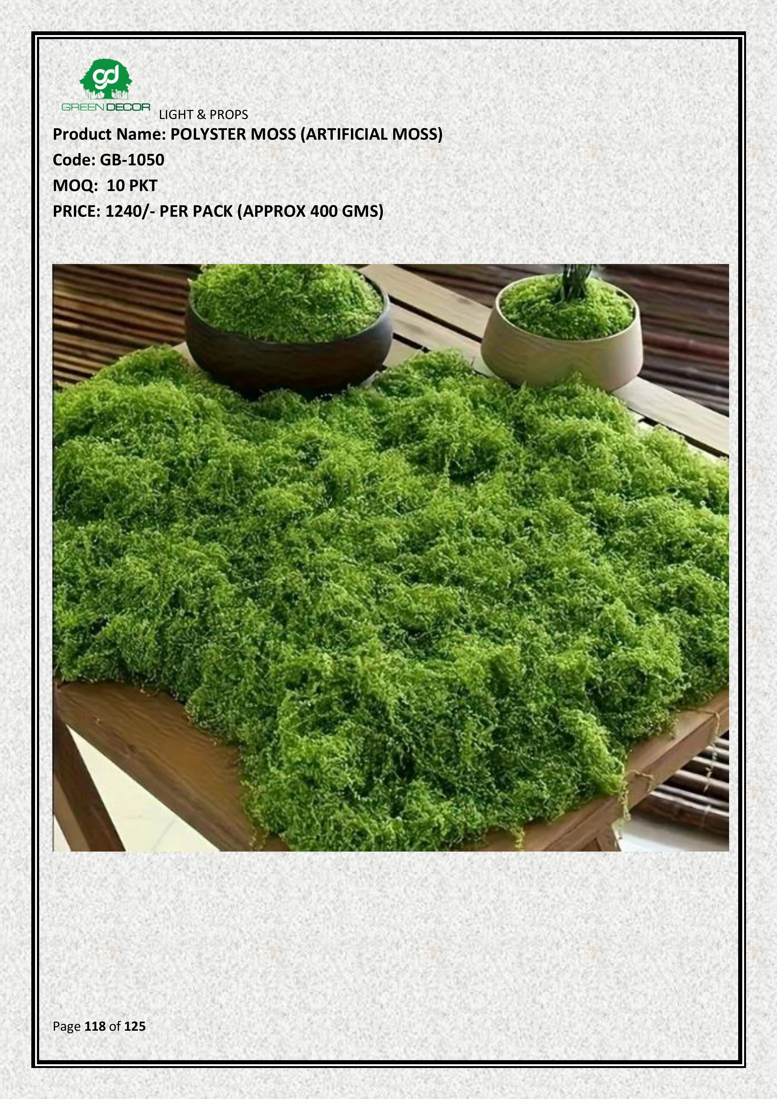 POLYSTER MOSS (ARTIFICIAL MOSS)