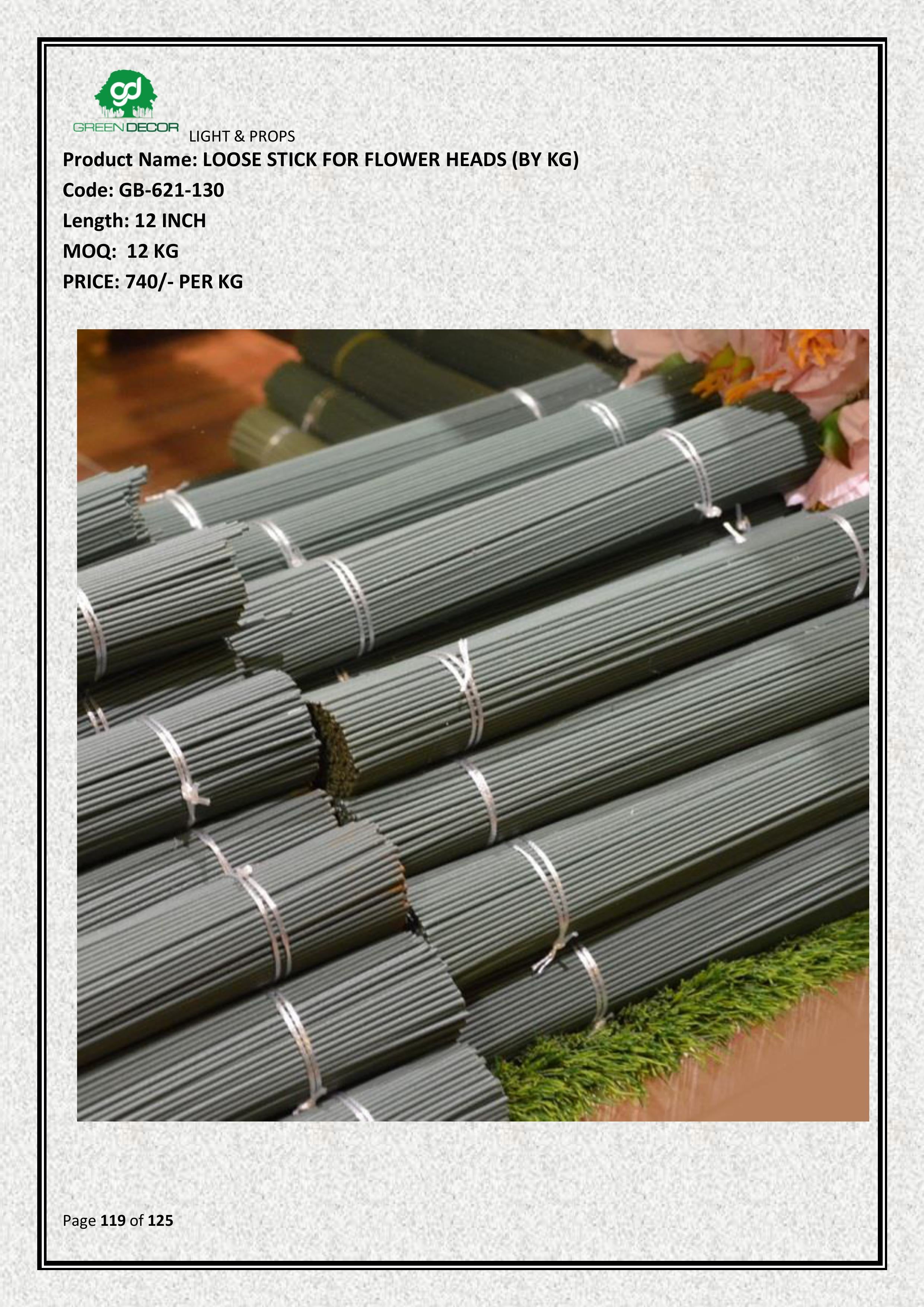 LOOSE STICK FOR FLOWER HEADS (BY KG)