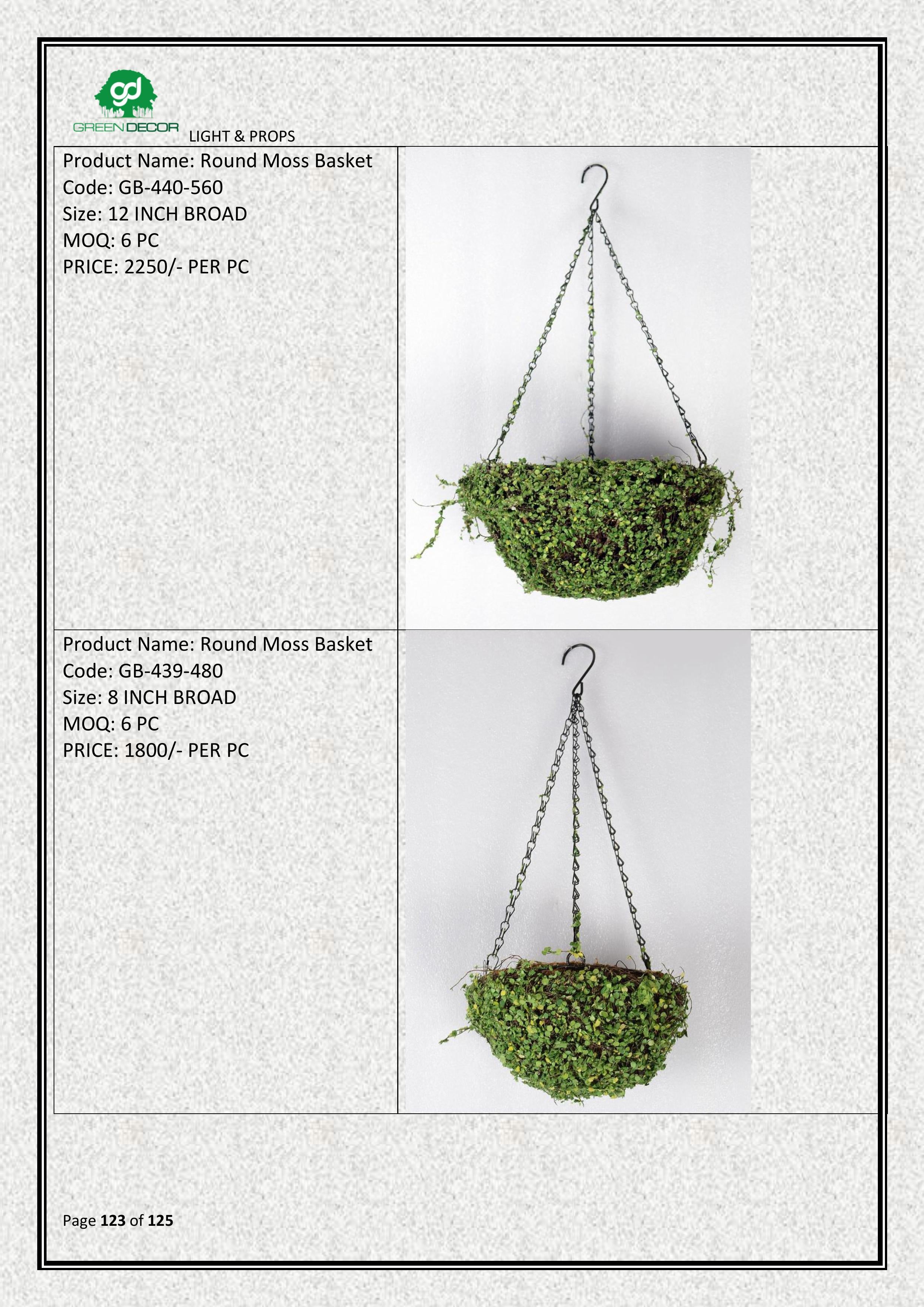 Round Moss Basket