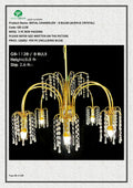 METAL CHANDELIER – 8 BULBS (ACRYLIC CRYSTAL)