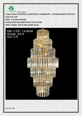 WATERFALL SHAPE METAL CHANDELIER – 14 BULBS (ACRYLIC CRYSTAL)