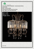 METAL CHANDELIER – 8 BULBS (GLASS CRYSTAL)