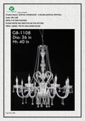 ACRYLIC CHANDELIER – 8 BULBS (ACRYLIC CRYSTAL)