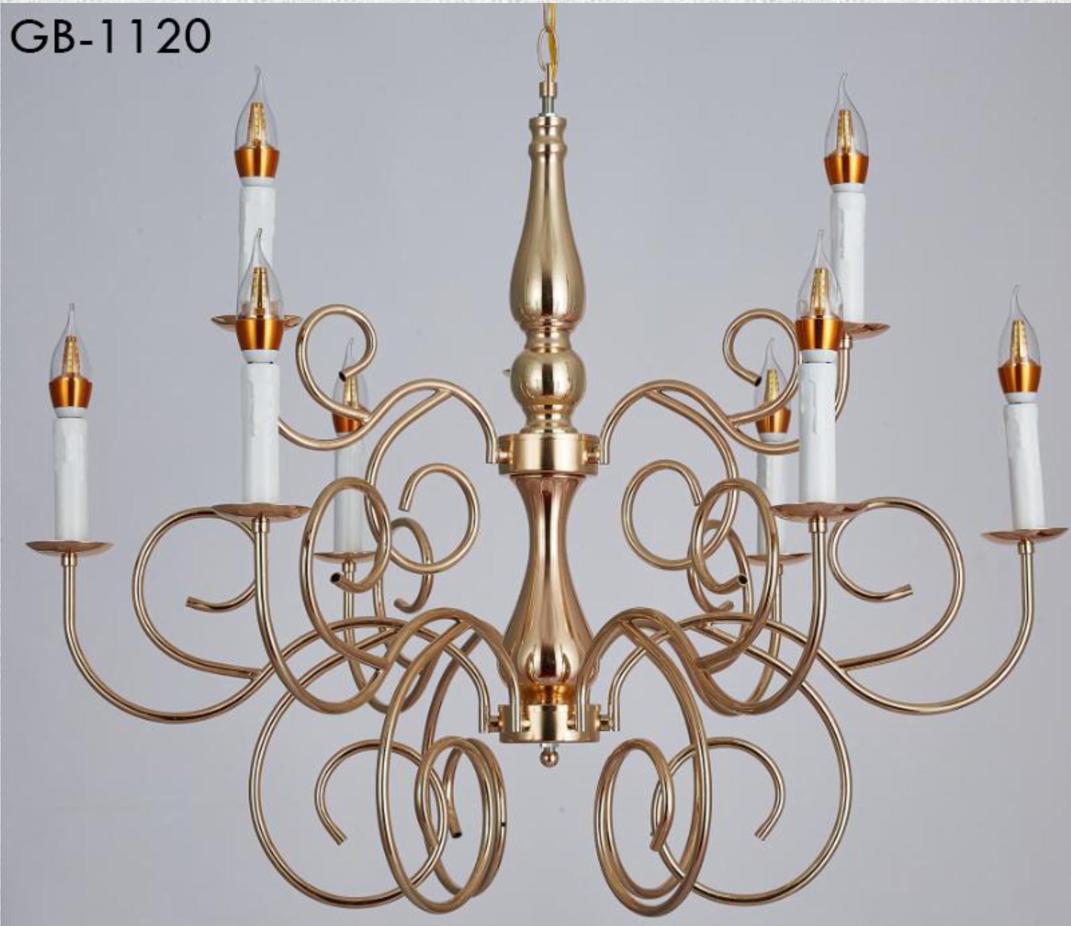 METAL CHANDELIER – 6+3 BULBS
