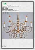 METAL CHANDELIER – 6+3 BULBS