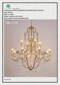 METAL CHANDELIER –8+4 BULBS (ACRYLIC CRYSTAL)