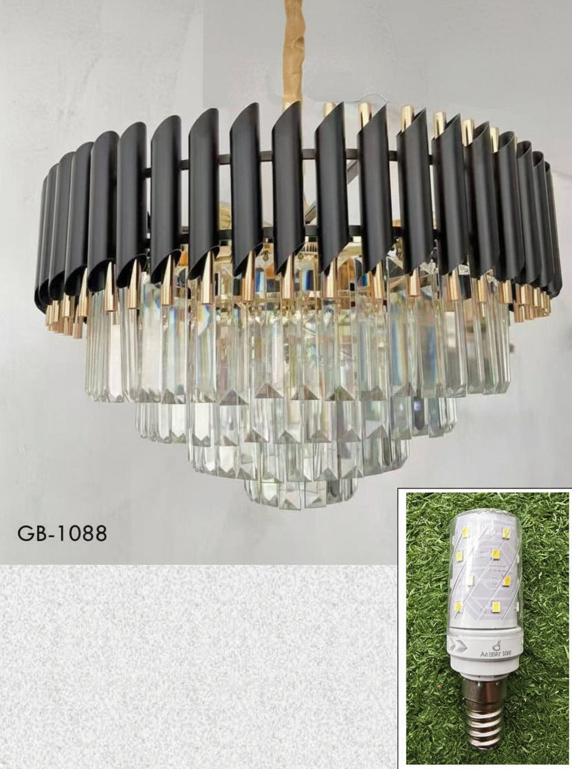 METAL CHANDELIER – WATERFALL DESIGN (ACRYLIC CRYSTAL)