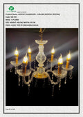 ACRYLIC CHANDELIER – 6 BULBS (ACRYLIC CRYSTAL)