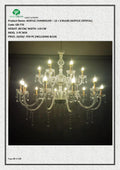 ACRYLIC CHANDELIER – 12 + 6 BULBS (ACRYLIC CRYSTAL)