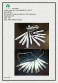 10 PC White LED Fur Hanging Lights | Use Every Occasion