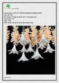 LED Lily Flower Hanging Light Set of 10 | Warm White