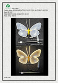 MOVING LED BUTTERFLY WITH STICK – 40 CM (WITH MOTOR)