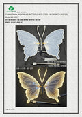 MOVING LED BUTTERFLY WITH STICK – 60 CM (WITH MOTOR)