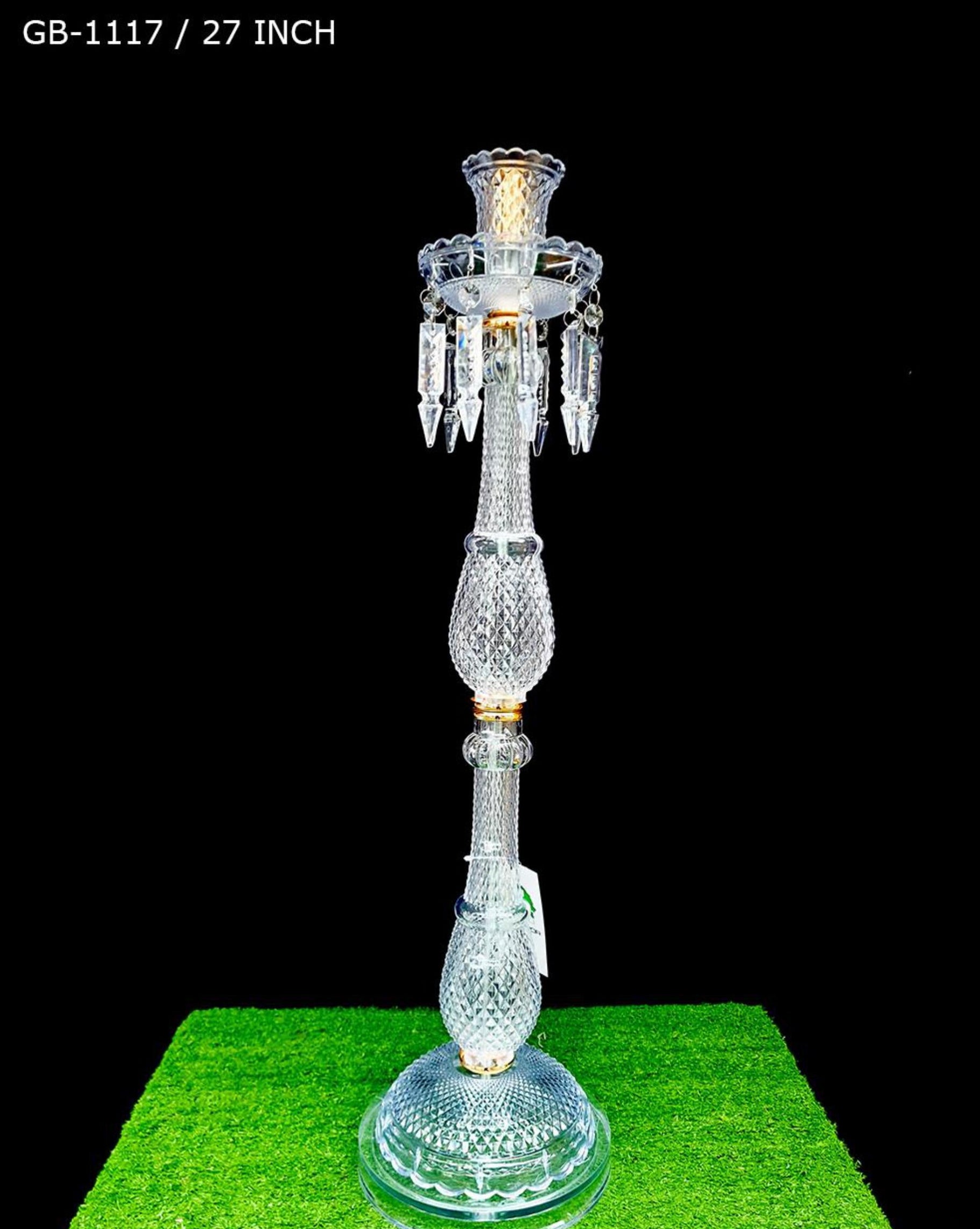 ACRYLIC CANDLE STAND/ CENTRE TABLE STAND - 27 INCH
