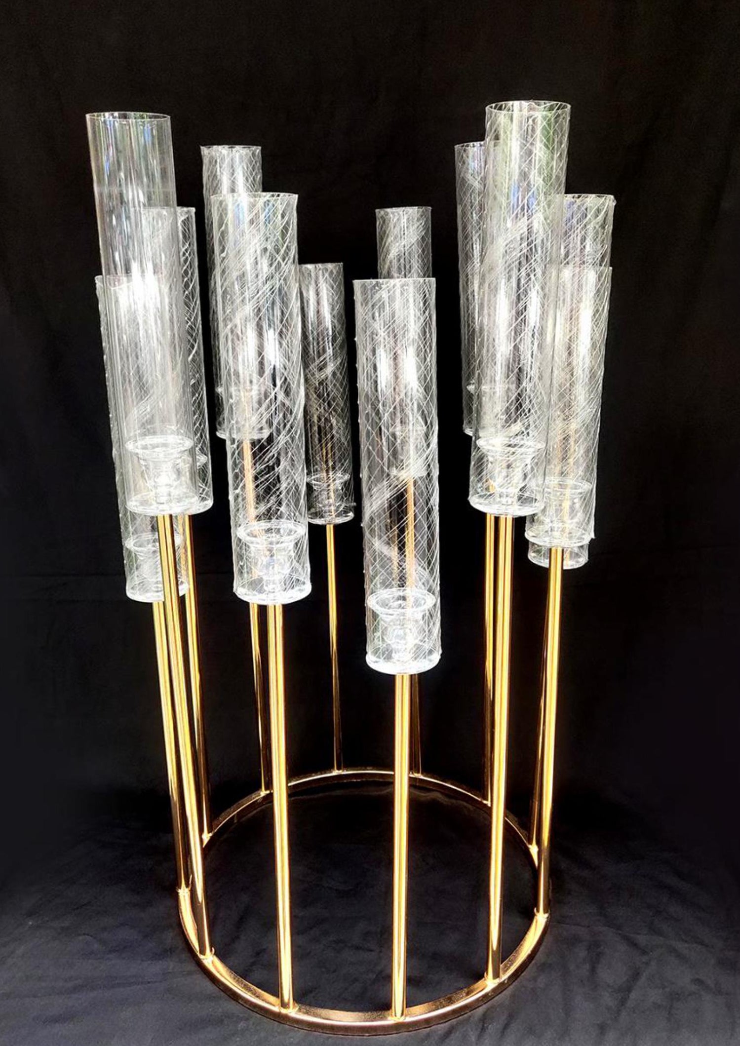 12 METAL PIPE CANDLE STAND – 26 INCH