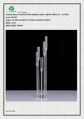 5 ACRYLIC PIPE CANDLE STAND + METAL PARTS X 5 – 3.5 FT