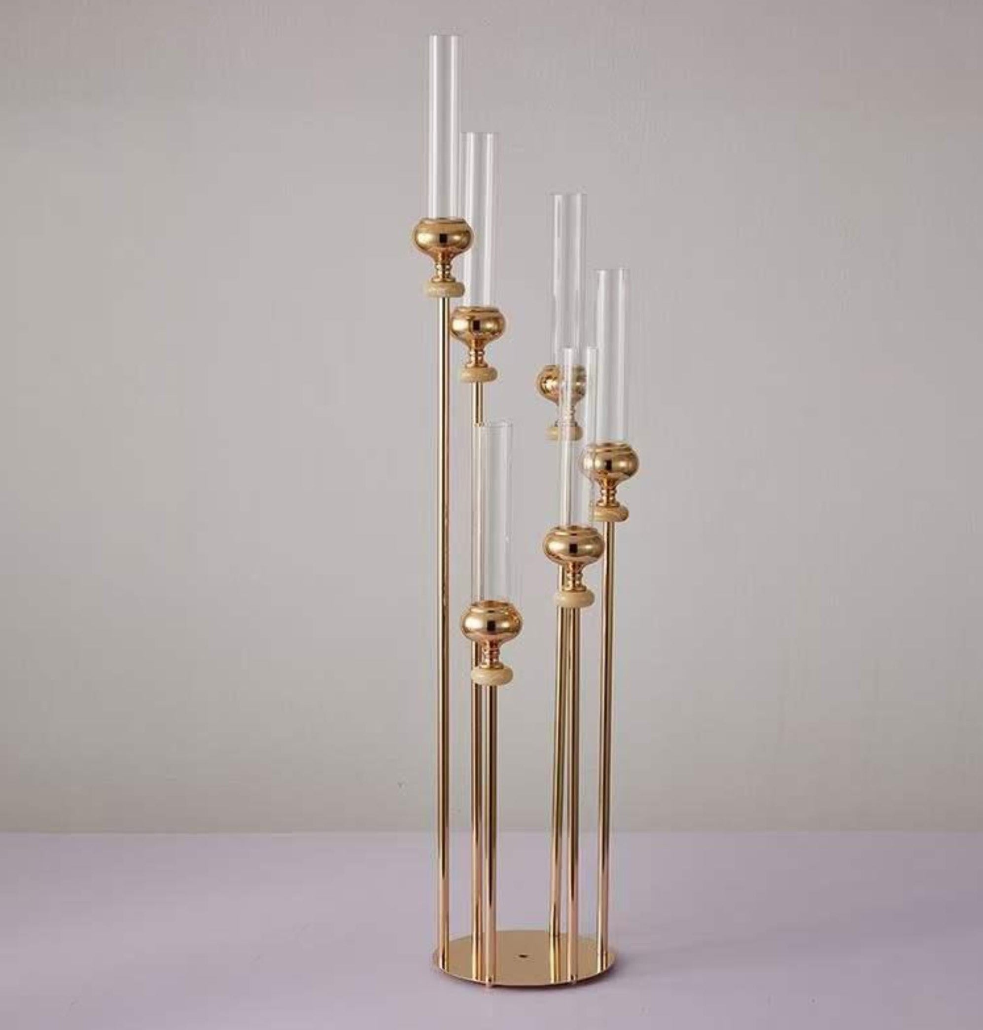 6 METAL PIPE STAND + PLASTIC TOP ROUND – 125 CM/ 4 FT