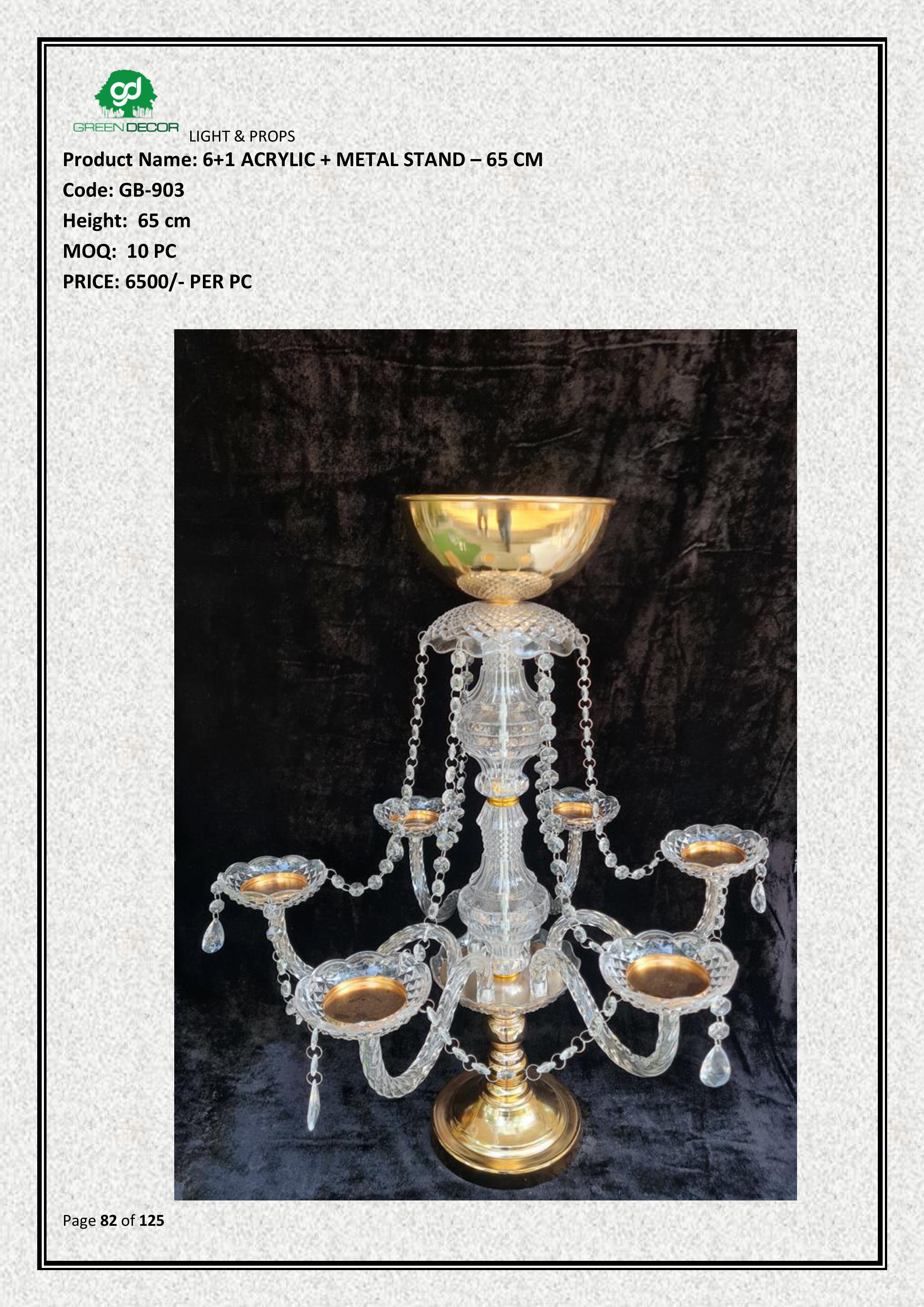 6+1 ACRYLIC + METAL STAND – 65 CM
