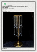 METAL ROUND STAND + CRYSTAL HANGINGS – 80 CM