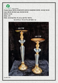 METAL STAND WITH ACRYLIC DIAMOND CENTRE –40 CM/ 50 CM