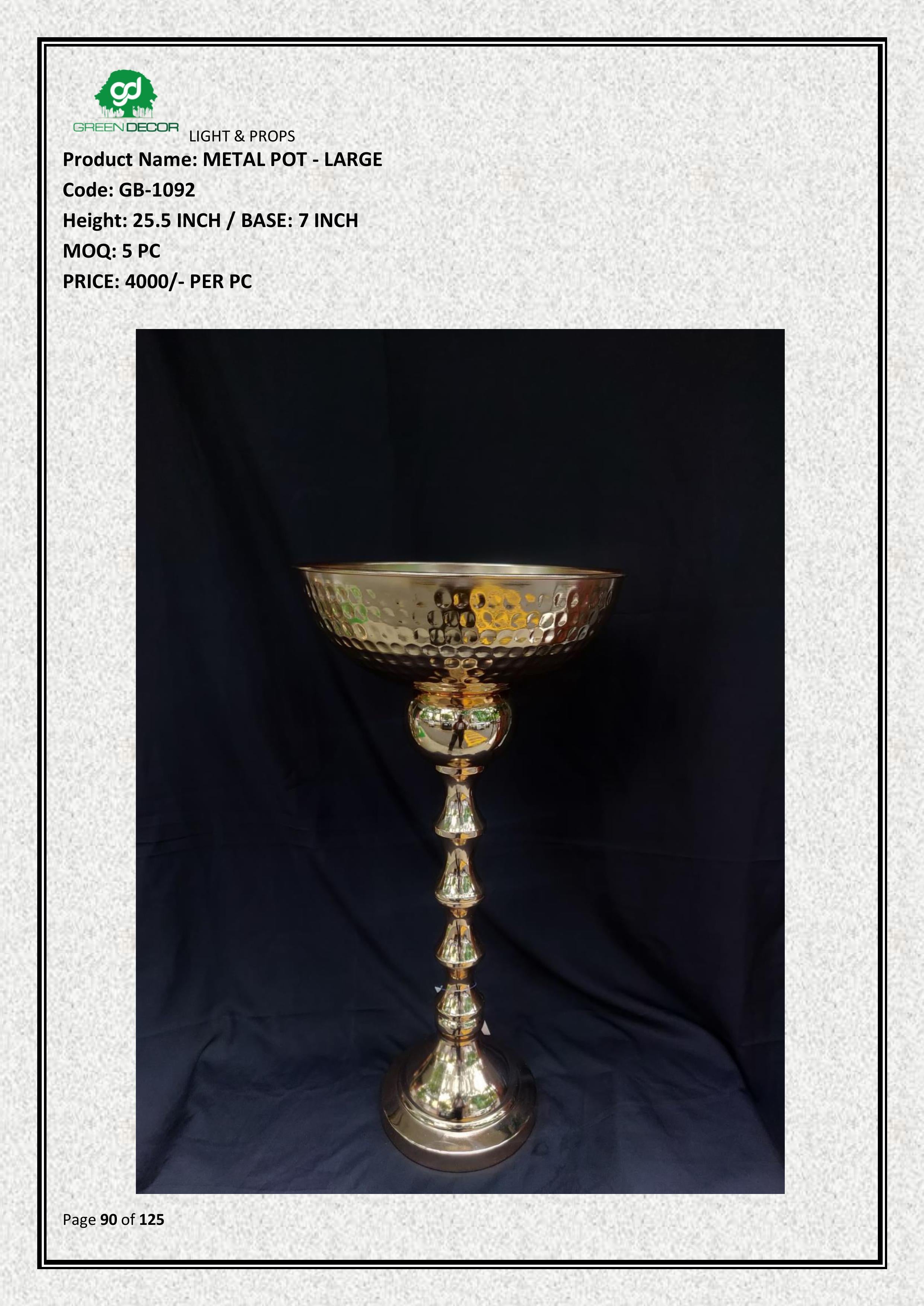 METAL POT - LARGE