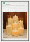 PILLAR FLICKERING CANDLE (SET OF 7) –ACRYLIC CLEAR GLASS