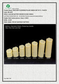WAX DRIP FLICKERING PILLAR CANDLE (SET OF 7) - PLASTIC