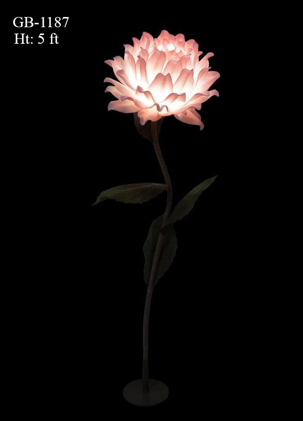 OUTDOOR AND INDOOR EVA FLOWER LIGHT WITH STAND  - SINGLE PEONY